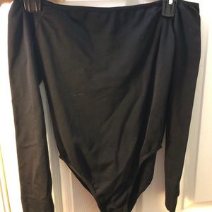 Plain Black (off the shoulder) Body Suit